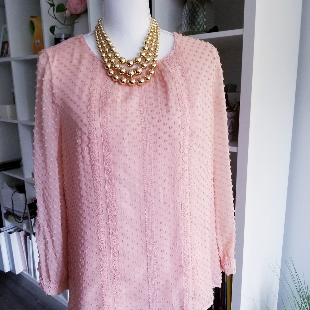 J. CREW pink  blouse.